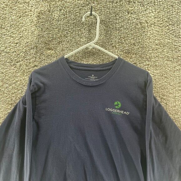 Logerhead Apparel Shirt Adult Medium Blue Southern Nesting Grounds Cotton Logo - Picture 7 of 11